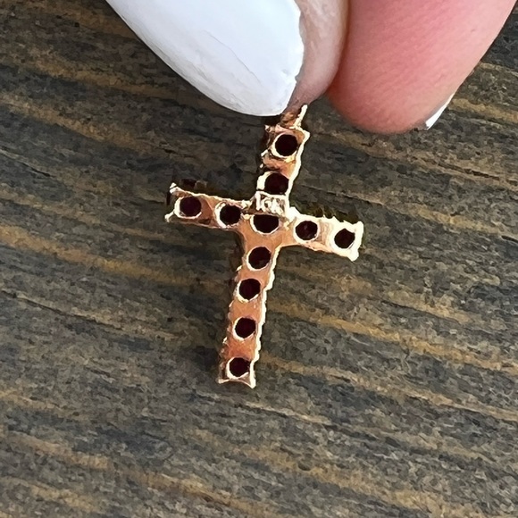 10k Gold Rubies cross - Picture 9 of 11